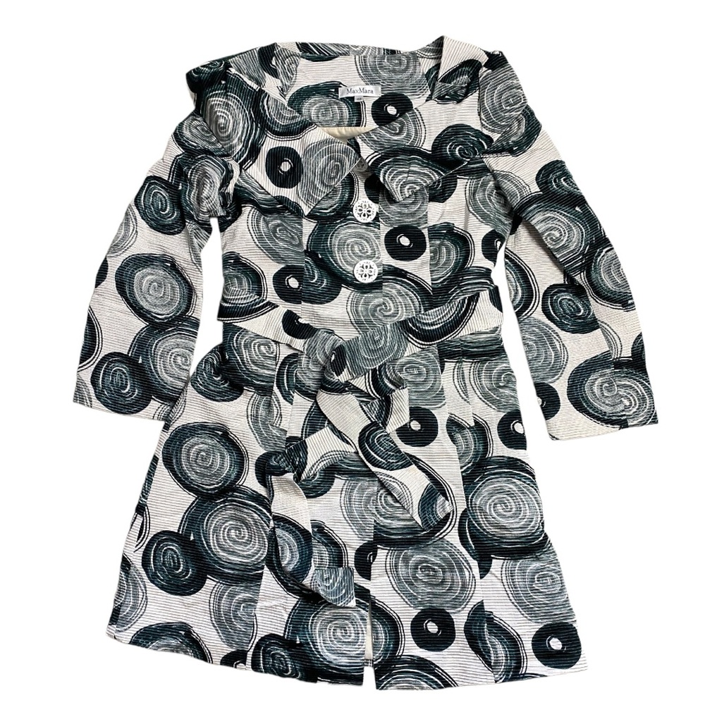 MaxMara Graphic Printed Trench Coat | 40
